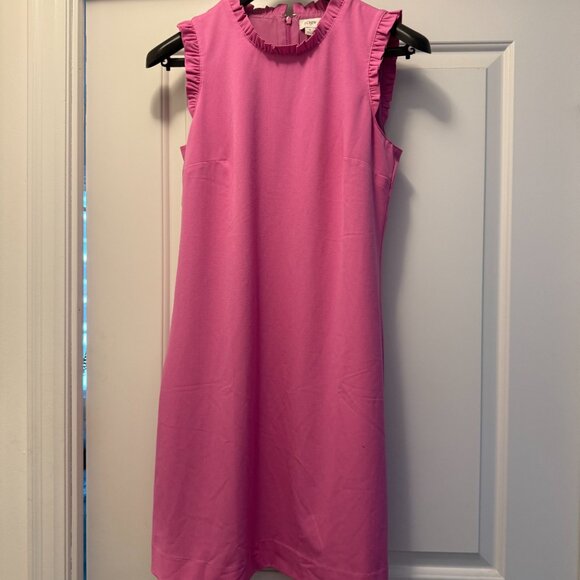 J.Crew Pink Ruffleneck Suiting Dress - Picture 2 of 4